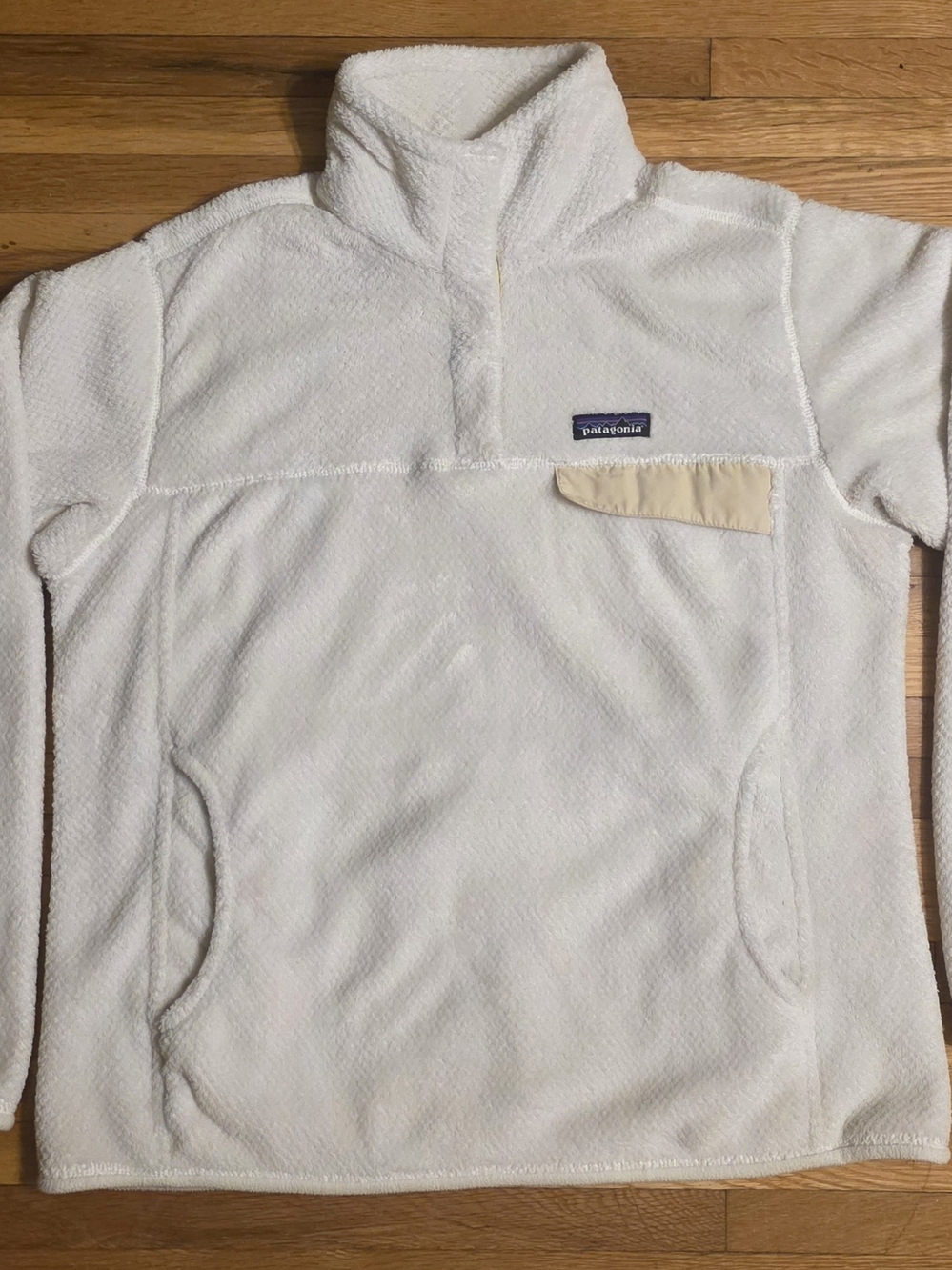 Patagonia Women's Re-Tool Snap-T Fleece Pullover White Large
